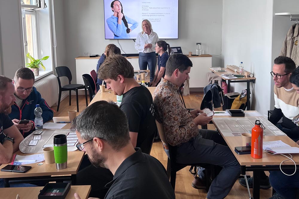 People on a study visit