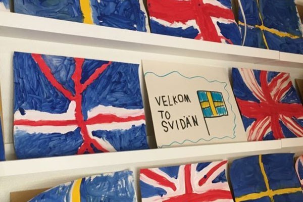 Hand-painted flags